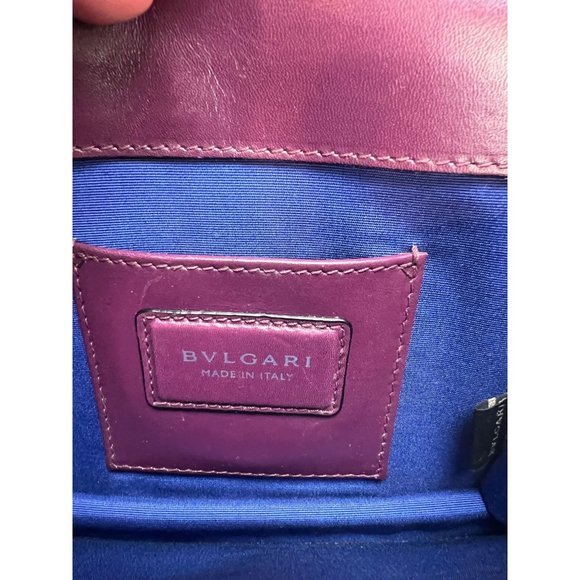 Bvlgari Calfskin Small Serpenti Forever Snake Plum Crossbody Bag - Picture 3 of 12